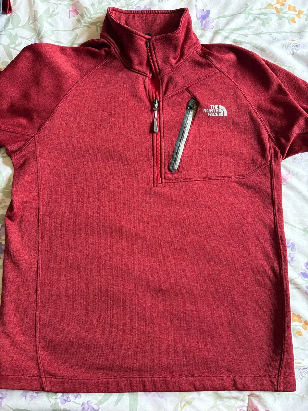 The North Face Men’s Red Half-Zip Fleece